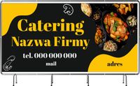 BANER REKLAMOWY 200x100 cm plandeka duży wybór różne wzory CATERING