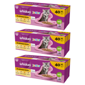 WHISKAS JUNIOR DROBIOWA UCZTA KARMA DLA KOCIĄT W GALARETCE 120X85 G