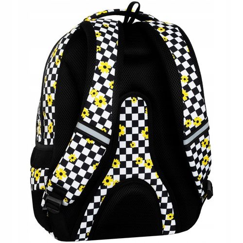 PLECAK SZKOLNY MŁODZIEŻOWY DLA DZIEWCZYN KWIATY SZACHOWNICA KRATA na Arena.pl