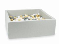 Suchy basen jasnoszary 110x110x40 z piłeczkami 600 sztuk (beżowe, szare, białe)