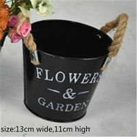 Metalowa Donica  W STYLU NORDIC - HOME & GARDEN 2 Czarny