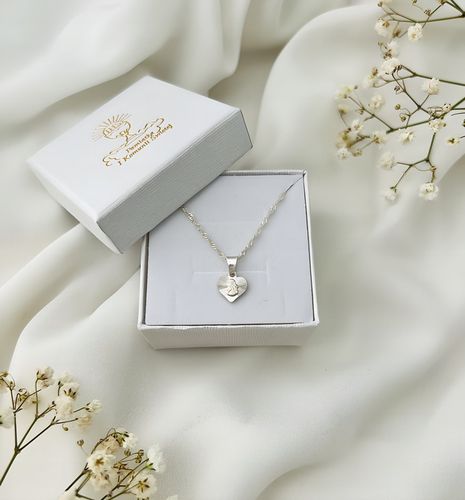 Medalik Komunijny serce Matka Boska Częstochowska z łańcuszkiem 40 cm 925 na Arena.pl