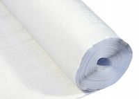 Obrus papierowy w rolce biały 50metrów damaszkowy na stół tłoczony PREMIUM