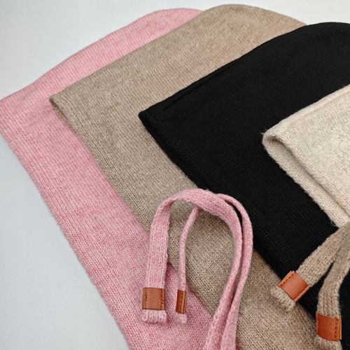 Kominiarka zimowa ciepła BALAKLAWA DAMSKA z wełną Merino - róż 55-60 na Arena.pl