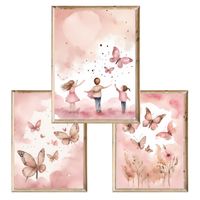 Zestaw trzech plakatów dla dzieci Lets Fly