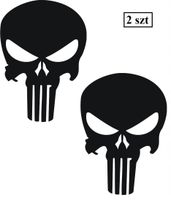 Naklejki Samochód Wlepy Mściciel Punisher Czarna Zestaw 2 Sz Małych 4 x 5cm