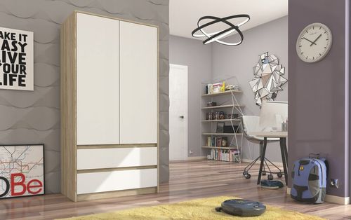 Szafa garderoba 90cm 2drzwi 2szuflad antracyt mix artisan B-9TIP na Arena.pl