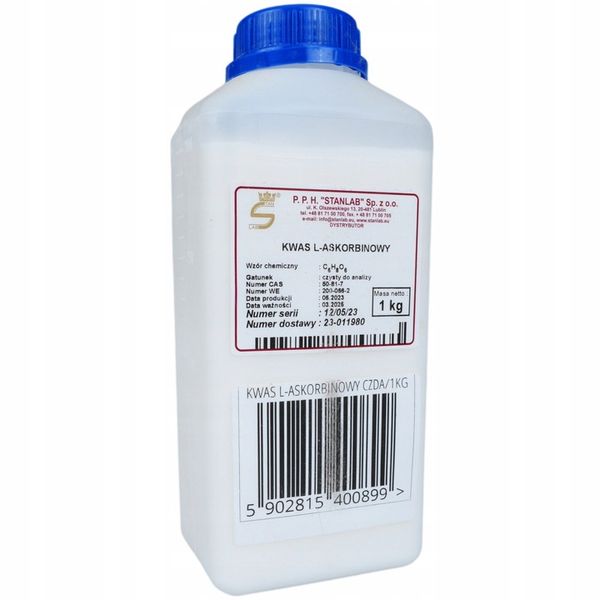 WITAMINA C 1kg 1000g KWAS LASKORBINOWY STANLAB CZDA zdjęcie 2