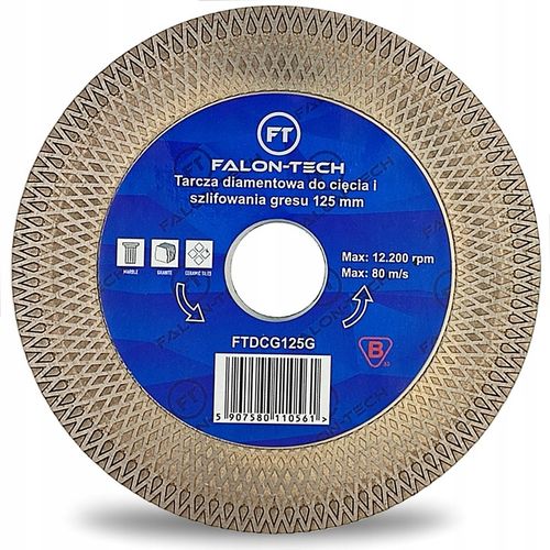 TARCZA 125mm DIAMENTOWA DO PŁYTEK GRESU GLAZURY SZLIFOWANIA CIĘCIA 45° na Arena.pl