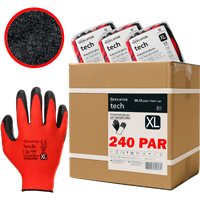 Rękawice Robocze MERCATOR Tech Red+Black Latex - XL - 240 Par