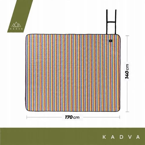 DUŻY Koc PIKNIKOWY turystyczny KADVA Rulo 140 x 170 cm PLAŻOWY na biwak na Arena.pl