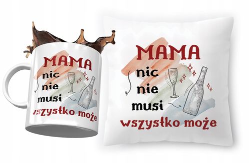 Zestaw Dla Mamy Poduszka + Kubek Prezent Z Nadrukiem Ze Zdjęciem na Arena.pl