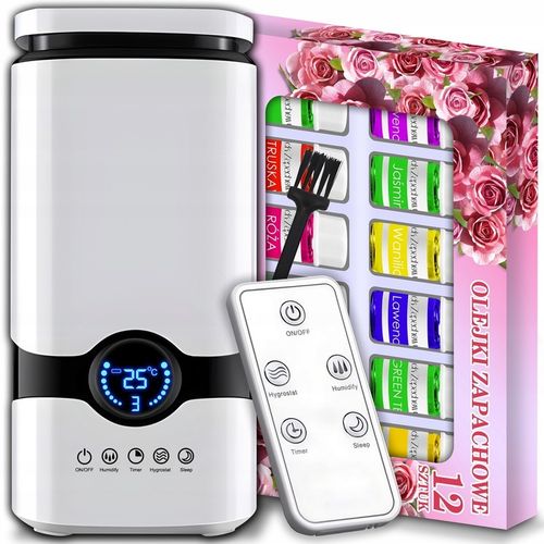 Nawilżacz powietrza AUTOMATYCZNY + AROMATERAPIA 3w1 +12 OLEJKÓW FILTR na Arena.pl