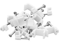 Uchwyt kabla 4/4mm biały płaski