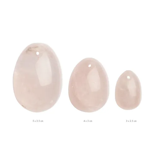 la gemmes yoni egg set rose quartz - zestaw jajeczek z rożowego na Arena.pl