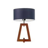 Lampka CLIO abażur granatowy stelaż mahoniowy