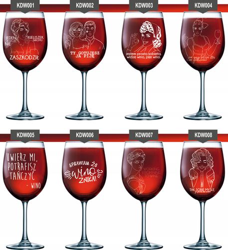 Kieliszek do wina grawer PREZENT dla Dzień Kobiet na Arena.pl