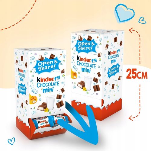 Kinder Chocolate Mini Open&Share Box, czekoladki, nadzienie na Arena.pl