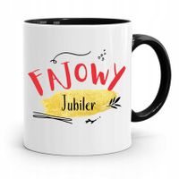 Dla Jubilera Kubek Czarny Fajowy Jubiler Prezent Z Nadrukiem Ze Zdjęciem