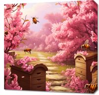 Obraz 60x60cm Życie w Ulach