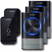 DZWONEK BEZPRZEWODOWY DO DRZWI DO FURTKI NA BATERIE WODOODPORNY ZEWNĘTRZNY