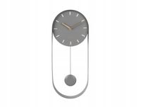 Zegar ścienny z wahadłem PENDULUM CHARM szary