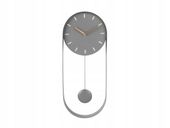 Zegar ścienny z wahadłem PENDULUM CHARM szary