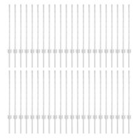 Słupki ogrodzeniowe 44 pcs Srebrny 120 cm Stal