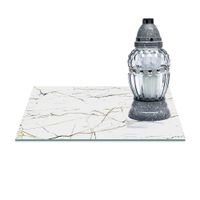 SZKLANA PODSTAWKA POD ZNICZE Z DEDYKACJĄ 30x20 Kwarc beż 34a