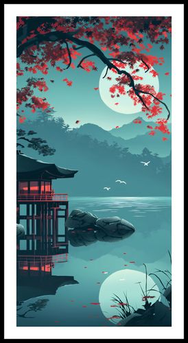Plakat 50x100cm Japoński Pawilon na Arena.pl