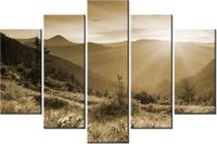 100CM 150CM OBRAZ 5 ELEM GÓRSKI KRAJOBRAZ ŚCIENNY