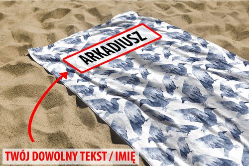 RĘCZNIK Kruki z twoim dowolnym tekstem 75x50cm 034B na Arena.pl