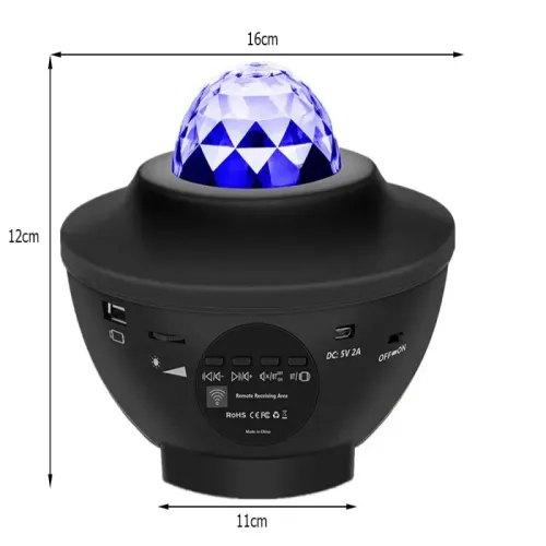 Projektor gwiazd lampka nocna głośnik bluetooth led rgb + pilot na Arena.pl