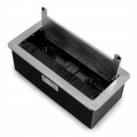Gniazdo Blatowe Meblowe Metalowe Konferencyjne 2x 230 V 2x USB Spacetronik