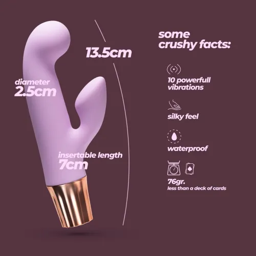 crushious mellow cony mini rabbit wibrator lawendowy 10 trybow na Arena.pl