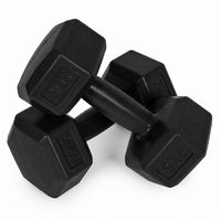 HANTLE SZEŚCIOKĄTNE 2X2KG CIĘŻARKI FITNESS CZARNE DLA TRENINGÓW