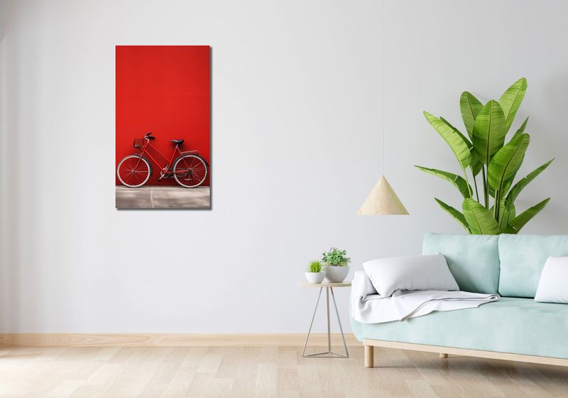 Obraz 50x90cm Czerwony Rower zdjęcie 2