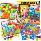 UKŁADANKA MONTESSORI GUZIKOWA MOZAIKA EDUKACYJNA KOLORY KSZTAŁT GRZYBKI 57e