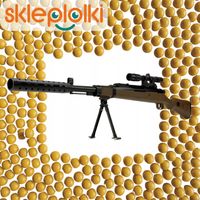 KARABIN NA KULKI PISTOLET SNAJPERSKI 101CM Z LUNETĄ LASER ZESTAW 800 kulek