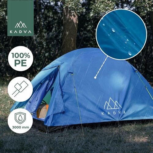 Namiot kempingowy 2-osobowy KADVA Festa 2 niebieski OS KOPUŁOWA KONSTRUKCJA na Arena.pl