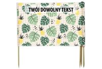 PARAWAN PLAŻOWY Ananasy i monstery z indywidualnym  napisem 4 PANELE 6.4