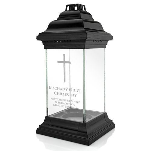 Lampion ZNICZ kapliczka dla OJCA CHRZESTNEGO GRAWER PERSONALIZOWANY na Arena.pl