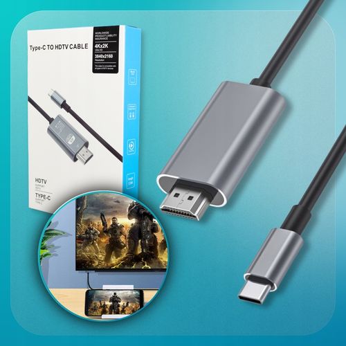 KABEL HDMI USB C 200CM ADAPTER PRZEWÓD 2M PRZEJŚCIÓWKA MHL VIDEO 4K HD na Arena.pl