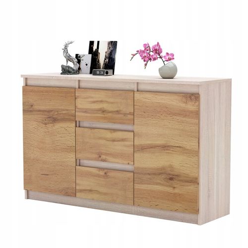 Komoda ANTRACYT WOTAN z szufladami Duza Szafka AGA 120cm do Sypialni na Arena.pl