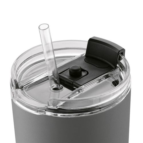 KUBEK TERMICZNY ze słomką PRÓŻNIOWY SZARY DUŻY Konighoffer Davos 1200 ml na Arena.pl