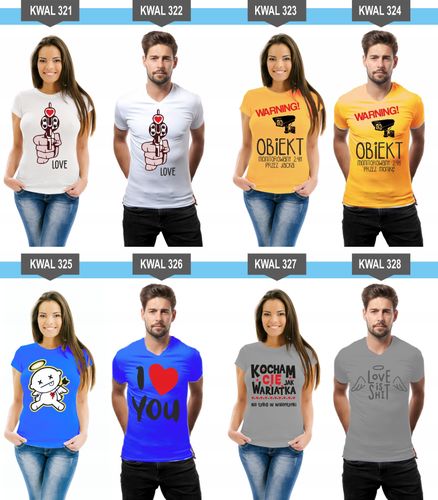 Koszulki z nadrukiem dla Par Prezent Mąż Żona na Arena.pl