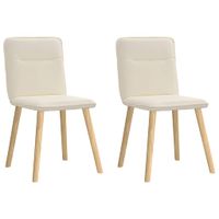 Krzesła stołowe, 2 szt., lniane