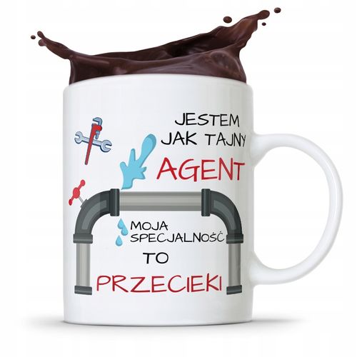 Kubek Prezent Dla Hydraulika Tajny Agent Z Nadrukiem Ze Zdjęciem na Arena.pl