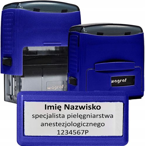 Pieczątka Wagraf B2s do 4 wersów - 12 kolorów obudowy - IMIENNA - FIRMOWA na Arena.pl