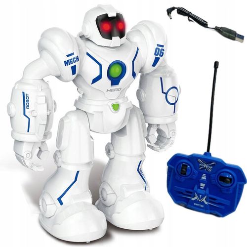 DUŻY ROBOT ROBOHERO Zdalnie Sterowny Świeci Chodzi USB PILOT Akumulator na Arena.pl